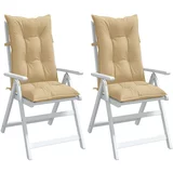 vidaXL Jastuci za stolice 2 kom prošarano bež 120x50x7 cm od tkanine