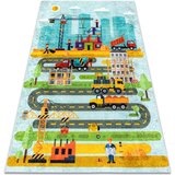 RugsX Preproge JUNIOR 52105.801 pralna preproga Gradbišče, ulic 200x290 cm Modra | Shoptok.si