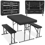  Set za catering stol + klupe 105 x 65 x 69 cm crni Slike