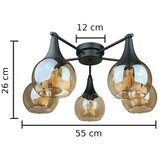 Plafonski luster STAR 5xE27/60W/230V crna/zadimljeno bež | Eponuda.com