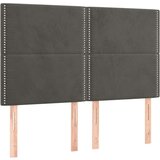  Box spring postelja z vzmetnico temno siva 140x200 cm žamet, (20902348) | Shoptok.si