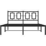  Metalni okvir za krevet s uzglavljem crni 135x190 cm | shoptok.hr