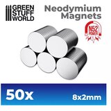 Green Stuff World neodymium magnets 8x2mm - set x50 (N52) Cene