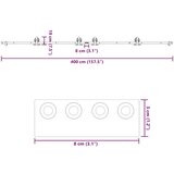  Komplet opreme za drsna vrata 400 cm jeklo črne barve, (22046929) | Shoptok.si