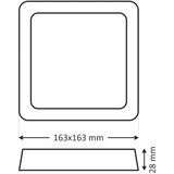 LED stropna svetiljka LED/12W/230V 2700K 16,3x16,3 cm bela | Eponuda.com