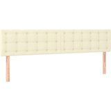  Krevet box spring s madracem LED krem 180x200cm od umjetne kože - Krema 180 x 200 cm gumbi | shoptok.hr