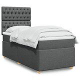  The Living Store Box spring postelja z vzmetnico temno siva 80x200 cm blago - Box Spring Postelja, (21515814) Cene