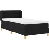 Box Postelja s pomičnim dnom in ležiščem Črna 80x200 cm Tkanina, (22052638) | Shoptok.si