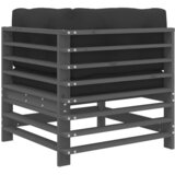  Kutna sofa od masivne borovine s jastucima siva | shoptok.hr