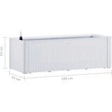  Povišena vrtna gredica sa samozalijevanjem bijela 100x43x33 cm | Eponuda.com
