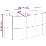  Povišena vrtna gredica od pocinčanog čelika 152x80x68 cm antracit | shoptok.hr