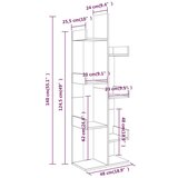 Ormarić Knjižna omara - Knjižni regal 48x25,5x140 cm dimljeni hrast konstruiran les, (21726073) | Shoptok.si