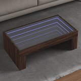Furnova Klubska mizica z neskončnimi LED rjavi hrast 90x50x30 cm, (21914488) Cene