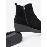 Shelvt Black suede ankle boots with elastic insert | Shoptok.si