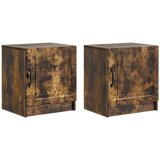  Noćni ormar 2 pcs Dimljeni hrast 43 x 34 5 x 47 cm | shoptok.hr