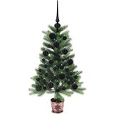 vidaXL Božično drevo med 150 LED z stojalom Zelena 90 cm PE | Shoptok.si