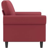 Dvosjed od tkanine crvena boja vina 120 cm od umjetne kože | shoptok.hr