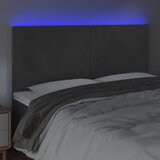  LED uzglavlje tamnosivo 160x5x118/128 cm baršunasto | shoptok.hr