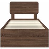  Krevetna konstrukcija s uzglavljem Smeđi hrast 100 x 200 cm | shoptok.hr