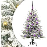  Umjetno prethodno osvijetljeno božićno drvce s kuglicama Zelena | shoptok.hr