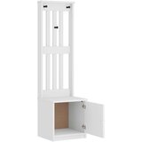 vidaXL Drevo za dvorano "SANDENS" bela 45x40x159,5 cm masivni les bora | Shoptok.si