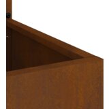 vidaXL Vrtni Sadič s Dekorativnom Pločom Rđa 50 x 140 cm Otporni čelik | shoptok.hr