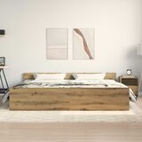  Krevetna konstrukcija Umjetnički hrast 203 x 203 x 50 cm | shoptok.hr