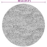  Tepih HUARTE kratkih vlakana mekani i perivi crni Ø 80 cm | shoptok.hr