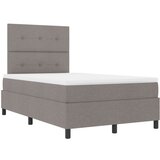  Postelja s škrbino z vzmetnico Taupe 120x200 cm Tkanina, (22083646) | Shoptok.si