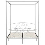  Za krevet s nadstrešnicom bijeli metalni 140 x 200 cm | shoptok.hr