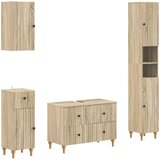  Set kupaonskih ormara od 4 dijela ALKMAAR Hrast sonoma | shoptok.hr