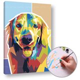  Slikanje po številkah GOLDEN RETRIEVER | nizka težavnost | nizka težavnost | Shoptok.si