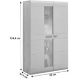 Mömax Vitrina Auris, Bela, Barva Hrasta | Shoptok.si