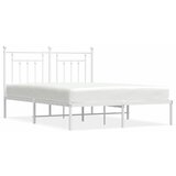  Metalni okvir za krevet s uzglavljem bijeli 150x200 cm | shoptok.hr