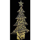 vidaXL Božično drevo med 160 LED Toplo bela 150 cm PET | Shoptok.si