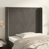  Uzglavlje s ušima tamnosivo 83x16x118/128 cm baršunasto | shoptok.hr