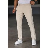 Dewberry 47676 Italian Cut Elastic Fabric Mens Trousers-KREM Cene