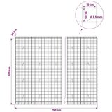  Gabion s žicom debljine 3 5 mm i mrežom 10x10 cm 750x30x200 cm - 30 cm 200 cm 750 cm | shoptok.hr