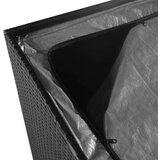 vidaXL Vrtna kutija za pohranu crna 150 x 100 x 100 cm od poliratana | shoptok.hr