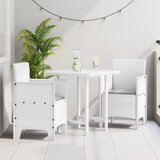 vidaXL Vrtni stol Komplet 2 Bela, Svetlo siva Plastika, Tkanina Srednje | Shoptok.si