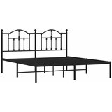  Metalni okvir za krevet s uzglavljem crni 183x213 cm | shoptok.hr