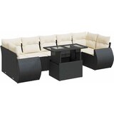 Maison Chic Seti vrtnega pohištva - Vrtna garnitura - Vrtni pohištvo set 8-delna z blazinami črn poli ratan, (21799219) | Shoptok.si