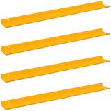  Polica na zidu s policom Zidne 4 pcs Žuta 80 x 9 x 2 5 cm - žuta boja senfa 80 x 9 cm 4 | shoptok.hr