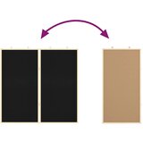  Bilten ploča Crna 80 x 80 x 1.4 cm Masivna borovina | shoptok.hr