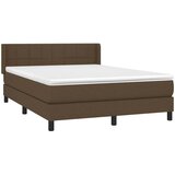  Krevet s oprugama i madracem tamnosmeđi 140 x 190 cm od tkanine | shoptok.hr