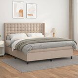  The Living Store Box spring postelja z vzmetnico kapučino 180x200cm umetno usnje - Box Spring Postelja, (21455873) | Shoptok.si