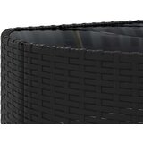  6-dijelni set vrtnih sofa s jastucima crni od poliratana Slike