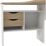 MID.YOU KOTNA PISALNA MIZA leseni material bela, barve hrasta | Shoptok.si