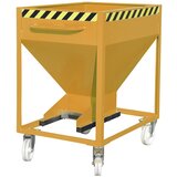 eurokraft pro Silos, lijakasta oblika, pomična izvedba, prostornina 0,375 m³, rumeno oranžen | Shoptok.si