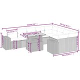  10-dijelni set vrtnih sofa s jastucima bež od poliratana | shoptok.hr